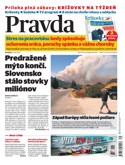 E-magazín Denník Pravda 27. 7. 2026 - OUR MEDIA SR a. s.