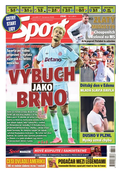 E-magazín Sport - 27.07.2026 - CZECH NEWS CENTER a. s.