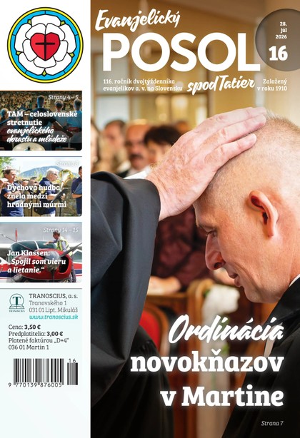 E-magazín Evanjelický posol spod Tatier - TRANOSCIUS a.s.
