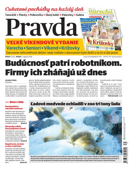 E-magazín Denník Pravda 31. 7. 2026 - OUR MEDIA SR a. s.