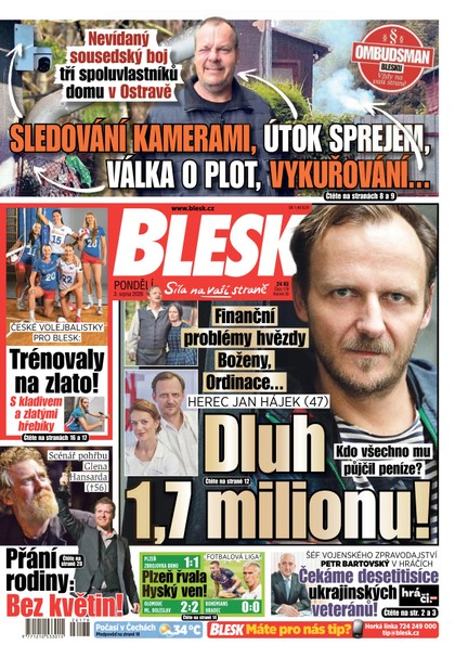 E-magazín Blesk - 03.08.2026 - CZECH NEWS CENTER a. s.