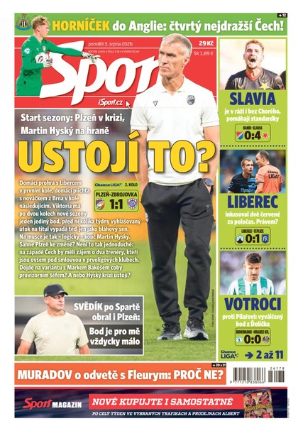 E-magazín Sport - 03.08.2026 - CZECH NEWS CENTER a. s.