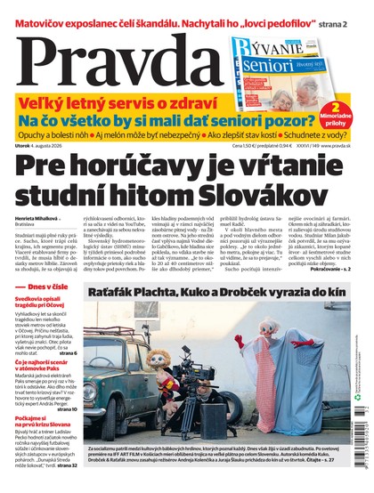 E-magazín Denník Pravda 4. 8. 2026 - OUR MEDIA SR a. s.