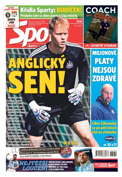 E-magazín Sport - 04.08.2026 - CZECH NEWS CENTER a. s.