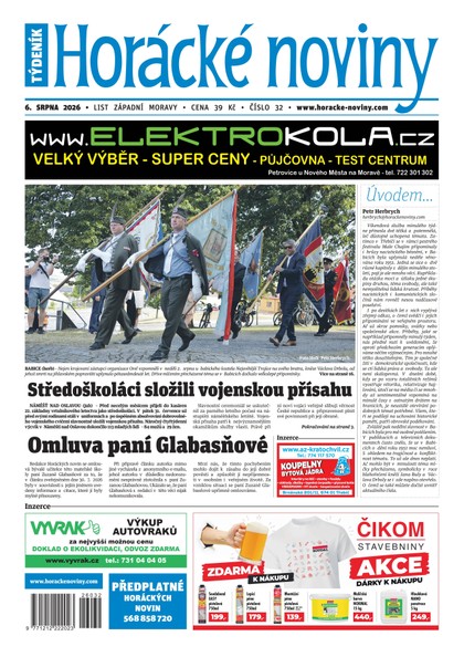E-magazín Horácké noviny 32/2026 - Horácké noviny