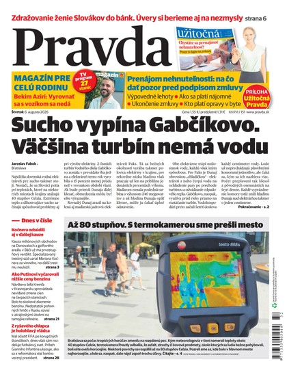 E-magazín Denník Pravda 6. 8. 2026 - OUR MEDIA SR a. s.