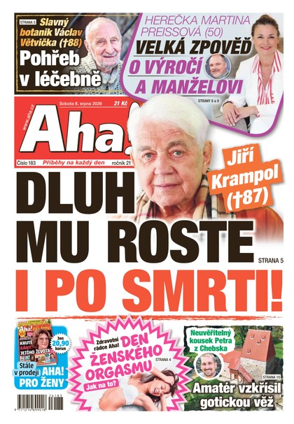 E-magazín AHA! - 08.08.2026 - CZECH NEWS CENTER a. s.