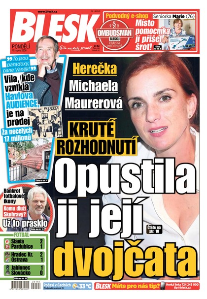 E-magazín Blesk - 10.08.2026 - CZECH NEWS CENTER a. s.