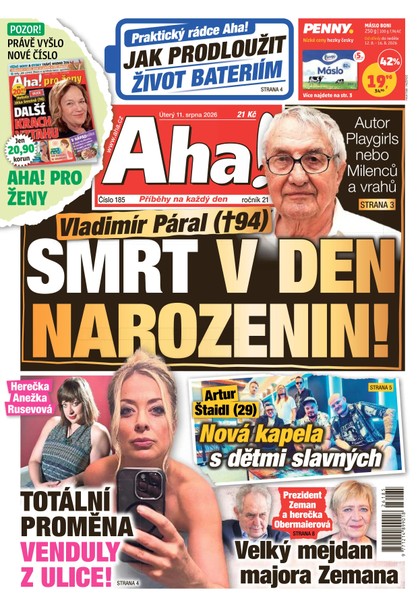E-magazín AHA! - 11.08.2026 - CZECH NEWS CENTER a. s.
