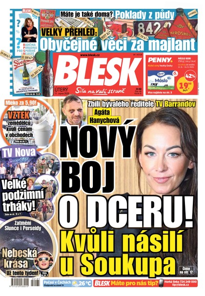 E-magazín Blesk - 11.08.2026 - CZECH NEWS CENTER a. s.