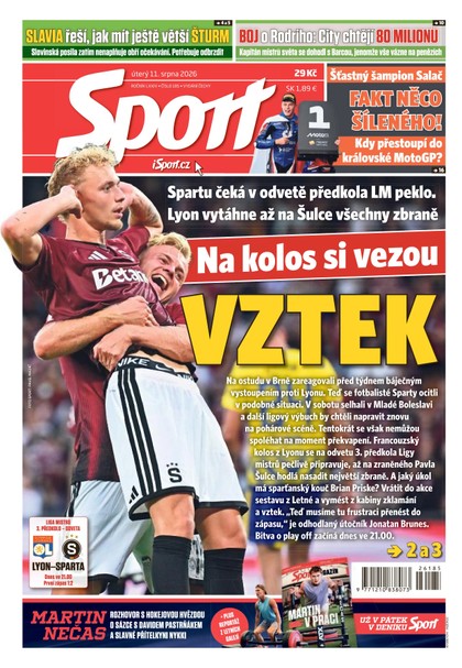 E-magazín Sport - 11.08.2026 - CZECH NEWS CENTER a. s.