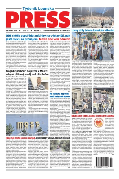 E-magazín Lounský Press č. 33/2026 - Ohře Media