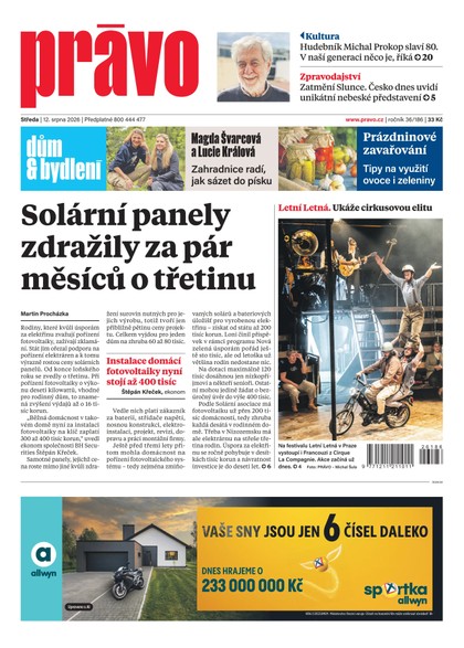 E-magazín Deník Právo - 12.8.2026 - Borgis, a.s.