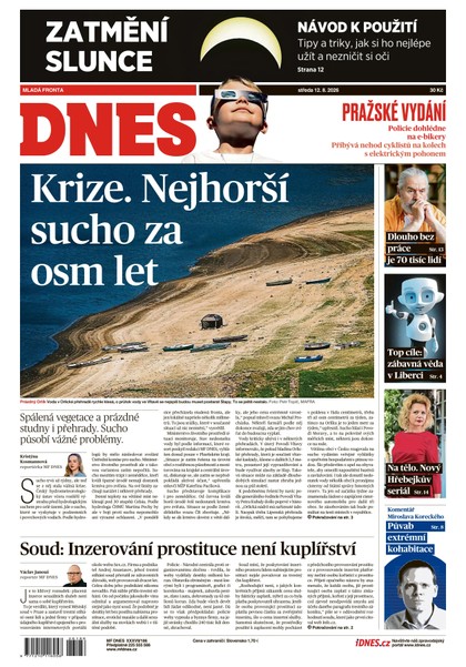 E-magazín MF DNES - 12.08.2026 - MAFRA, a.s.
