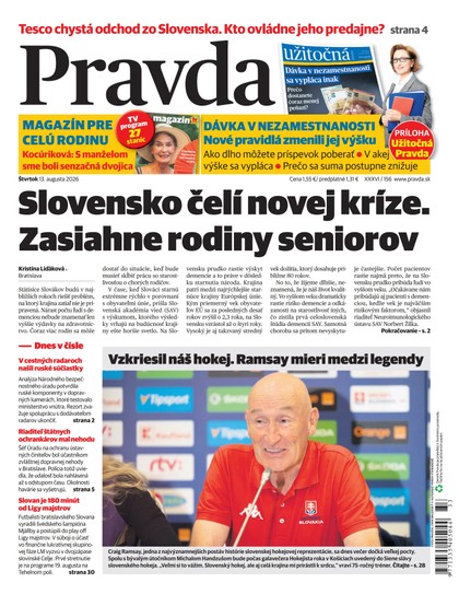 E-magazín Denník Pravda 13. 8. 2026 - OUR MEDIA SR a. s.