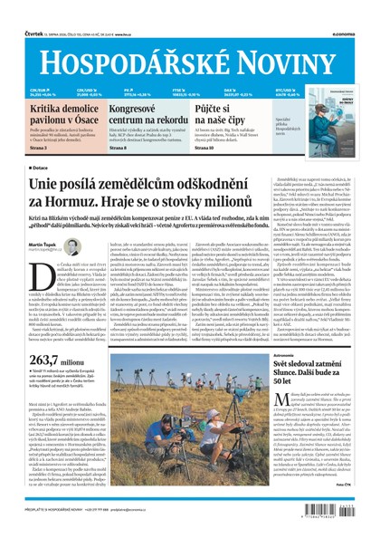E-magazín HN 155 - 13.8.2026 - Economia, a.s.