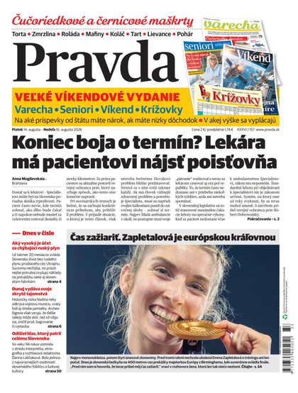 E-magazín Denník Pravda 14. 8. 2026 - OUR MEDIA SR a. s.