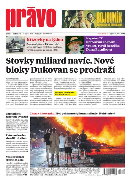 E-magazín Deník Právo - 15.8.2026 - Borgis, a.s.