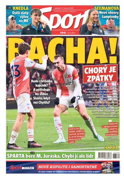 E-magazín Sport - 15.08.2026 - CZECH NEWS CENTER a. s.
