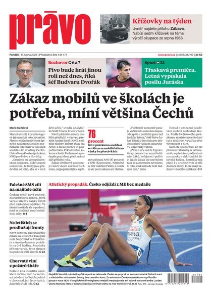 E-magazín Deník Právo - 17.8.2026 - Borgis, a.s.