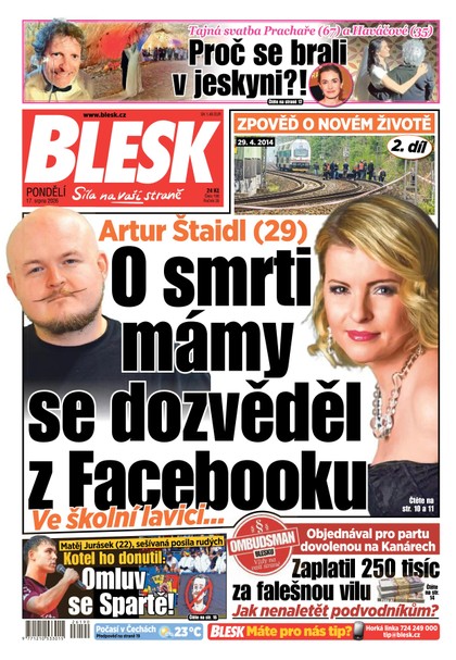E-magazín Blesk - 17.08.2026 - CZECH NEWS CENTER a. s.