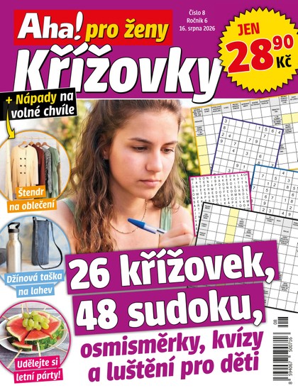 E-magazín Aha! pro ženy Křížovky - 8/2026 - CZECH NEWS CENTER a. s.
