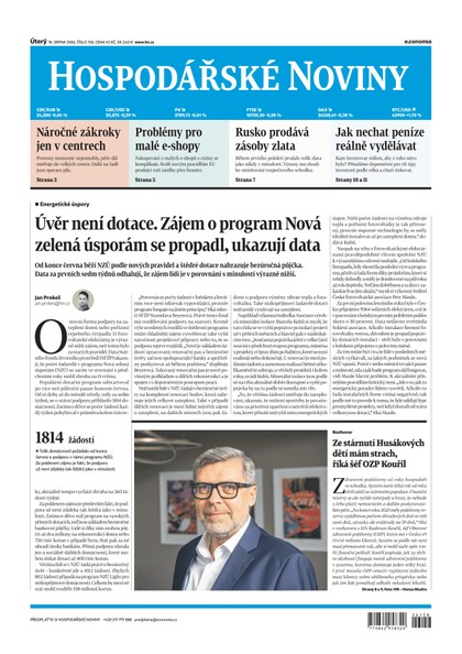 E-magazín HN 158 - 18.8.2026 - Economia, a.s.
