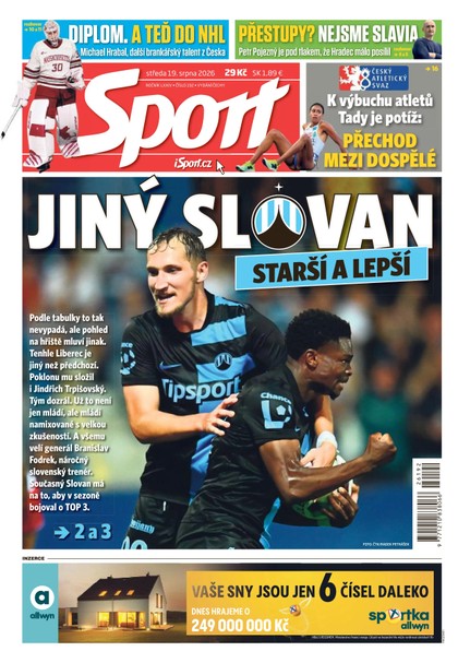 E-magazín Sport - 19.08.2026 - CZECH NEWS CENTER a. s.
