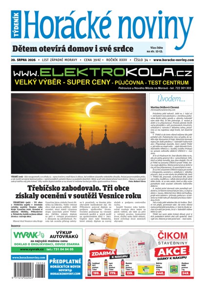 E-magazín Horácké noviny 34/2026 - Horácké noviny