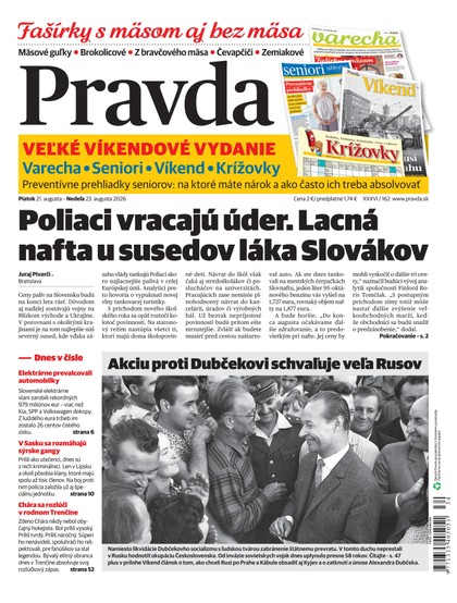 E-magazín Denník Pravda 21. 8. 2026 - OUR MEDIA SR a. s.