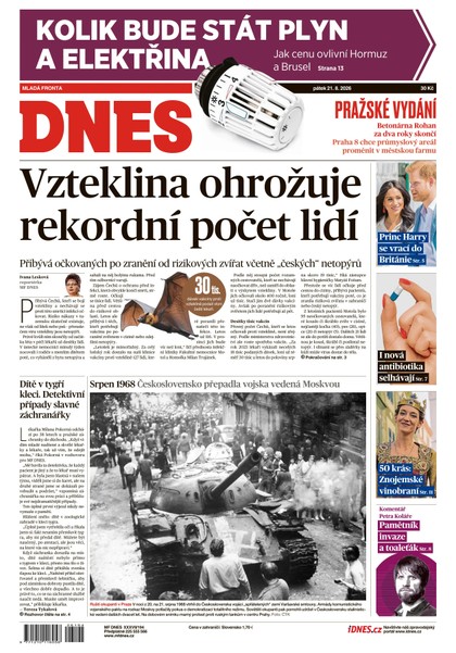 E-magazín MF DNES - 21.08.2026 - MAFRA, a.s.