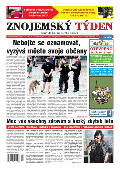 E-magazín Znojemský týden 35/2026 - Znojemský týden