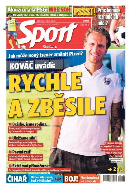 E-magazín Sport - 25.08.2026 - CZECH NEWS CENTER a. s.