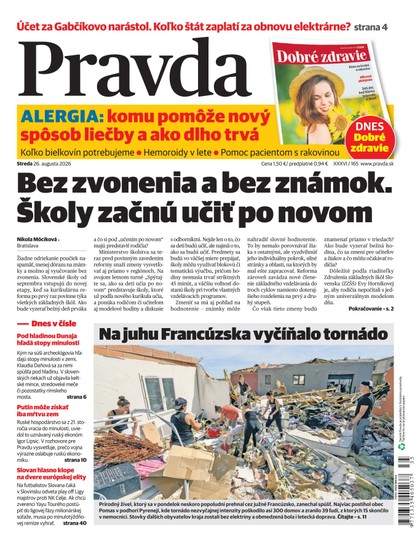 E-magazín Denník Pravda 26. 8. 2026 - OUR MEDIA SR a. s.