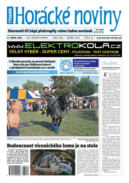 E-magazín Horácké noviny 35/2026 - Horácké noviny