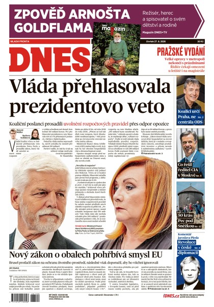 E-magazín MF DNES - 27.08.2026 - MAFRA, a.s.