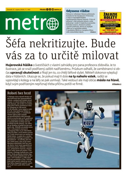 E-magazín METRO - 27.08.2026 - MAFRA, a.s.