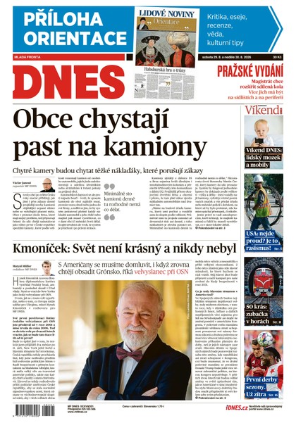 E-magazín MF DNES - 29.08.2026 - MAFRA, a.s.