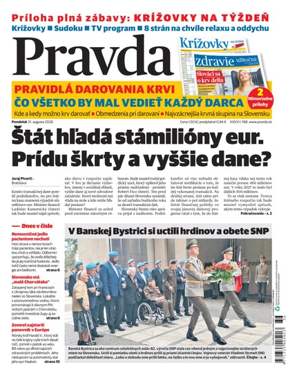 E-magazín Denník Pravda 31. 8. 2026 - OUR MEDIA SR a. s.