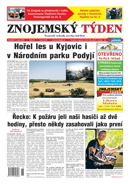 E-magazín Znojemský týden 36/2026 - Znojemský týden