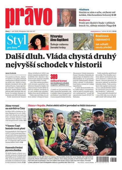 E-magazín Deník Právo - 1.9.2026 - Borgis, a.s.