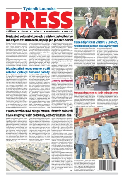 E-magazín Lounský Press č. 36/2026 - Ohře Media