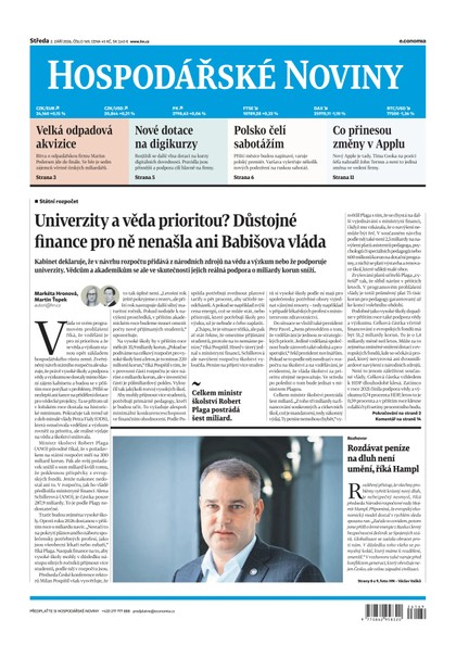 E-magazín HN 169 - 2.9.2026 - Economia, a.s.