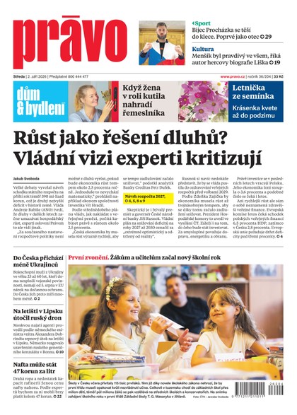 E-magazín Deník Právo - 2.9.2026 - Borgis, a.s.