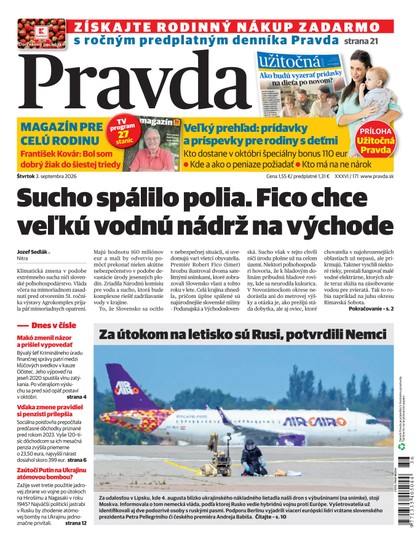 E-magazín Denník Pravda 03. 09. 2026 - OUR MEDIA SR a. s.
