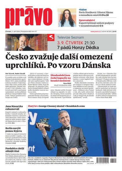 E-magazín Deník Právo - 3.9.2026 - Borgis, a.s.