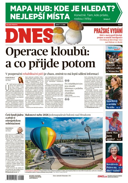 E-magazín MF DNES - 04.09.2026 - MAFRA, a.s.