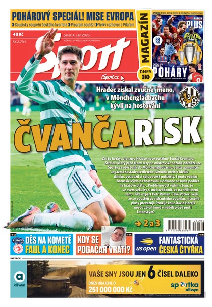 E-magazín Sport - 04.09.2026 - CZECH NEWS CENTER a. s.