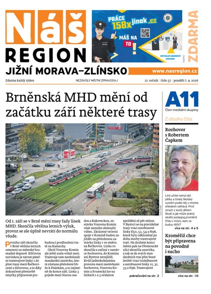 E-magazín Náš Region - Jižní Morava/Zlínsko 37/2026 - A 11 s.r.o.