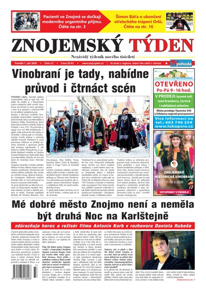 E-magazín Znojemský týden 37/2026 - Znojemský týden